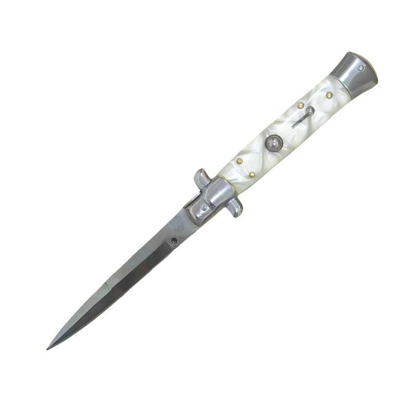 20241115162701.jpg Stiletto italien automatique 9 pouces – Manche blanc perlé