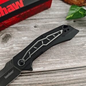 Kashow 1376 Off Black Stone Wash Folding Knife