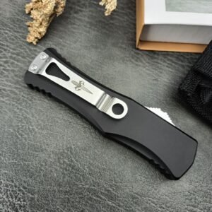 Zinc Handle Microtech Hera Goddess Flat Handle OTF Knife