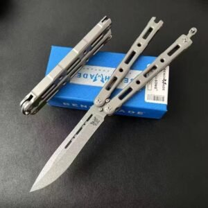 Butterfly BM85 Titanium Handle Butterfly Swing Magnetic Lock Folding Knife