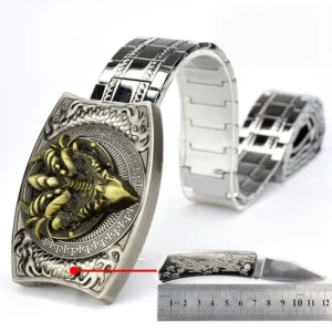 New stainless steel belt buckle knife