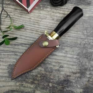 Trumpet With Golden Backs And Straightforward Chess Fixed Blade Knife