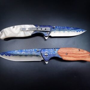 Small Folds Of Sea Wave Patterns Folding Knife