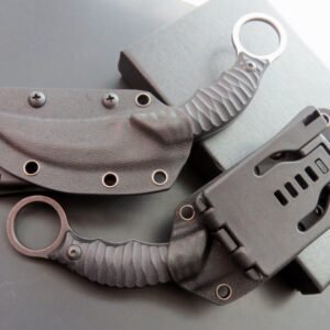 Karambit Knife G10 Handle Claw Knife With Kydex Sheath Handheld Edc Knife-Black