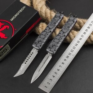 Microtech UT Co-branded Blackwater Damascus OTF Knife