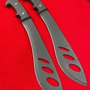 Three-Eye Kukri Knife with Rubber Handle