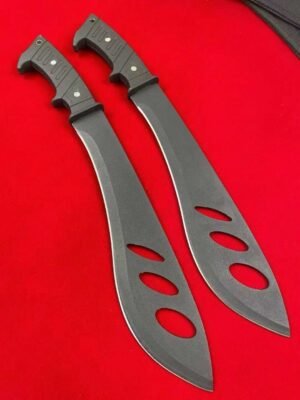 Three-Eye Kukri Knife with Rubber Handle