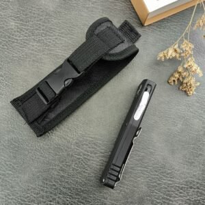 Zinc Handle Microtech Hera Goddess Flat Handle OTF Knife