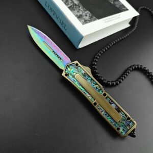 Colored Titanium Baobei Scarab Double-edged OTF OTF Knife