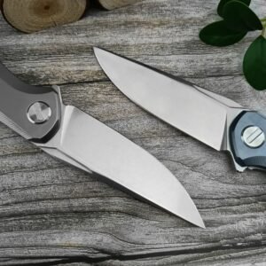 Bear Head Star Titanium Alloy Handle Folding Knife
