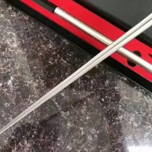 56 Triangular Silver Fixed Blade Knife