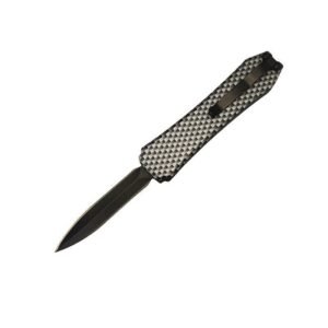 3.25" Pocket Mini Switchblade Knife - Carbon Fiber