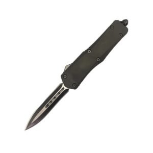 4 Inch OTF Automatic Knife – Black Handle Straight Edge