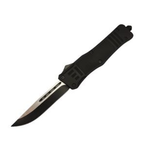 4 Inch OTF Delta Knife – Black Straight Edge