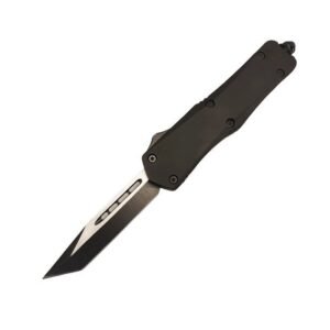 4 Inch OTF Automatic Knife – Black Handle Straight Edge