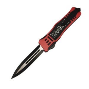 Red & Black Dual Action OTF Knife