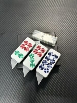 Mahjong tile pusher utility knife