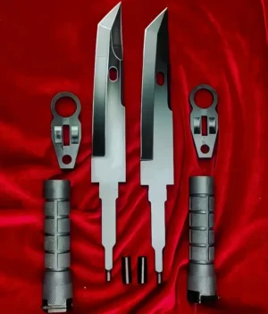 High-quality fixed blade bayonet, detachable, black.