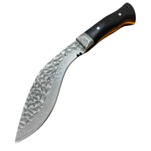Damascus-Nepal Supreme Dog Leg Knife