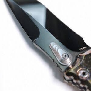 Microtech Amphibious M390 Ultra Mirror DLC Blade Titanium Handle Flame-Patterned SF Express