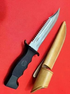 Snow Leopard Combat Straight Action Fixed Blade Knife