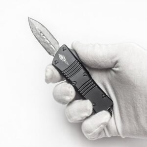 Micro-tech Minilong Damascus OTF Knife