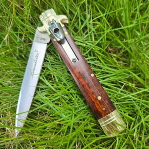 AKC Leverletto Brass Guard Side-Opening Knife
