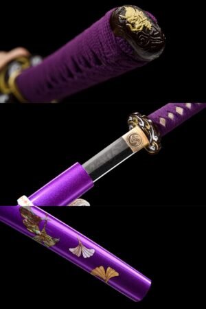 Purple-Sheath Commander Samurai Fixed Blade Knife