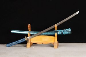 Ghost Handmade Blue Commander Samurai Fixed Blade Knife