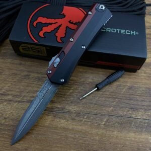 Micro-tech Serpent God Damascus OTF Knife