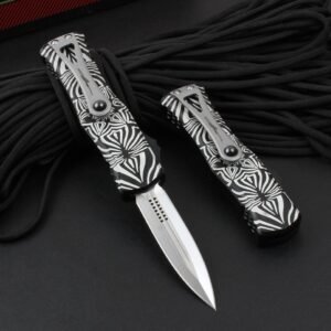 Microtech Hera Goddess Floral Pattern OTF Knife