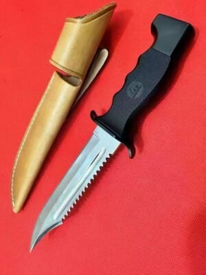 Snow Leopard Combat Straight Action Fixed Blade Knife