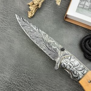CM77 Quick Opening Discount Damascus Folding Knife