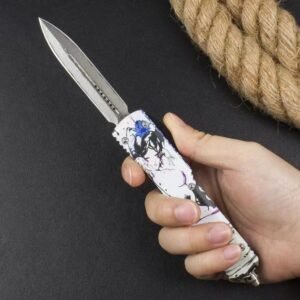Microtech UT Geisha Damascus đ°388 Packs OTF Knife