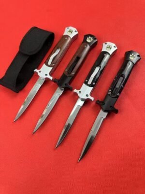 AKC 9-inch Straight-jump Skull Handle Single-edge OTF Knife