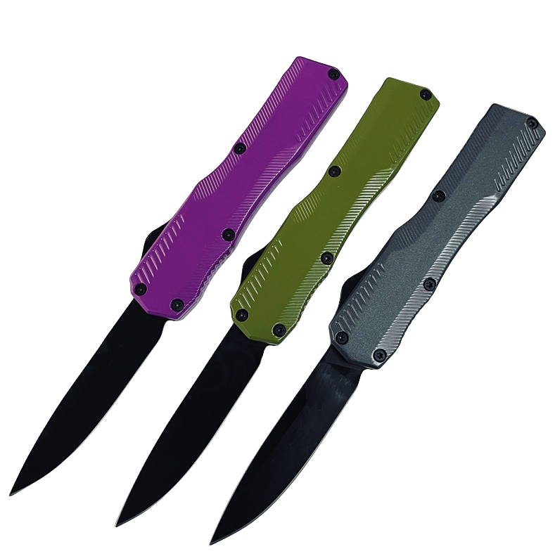 37bdb7c6b0ede877ae6082f6604ed45.png Plain Aluminum Handle OTF Switchblade Knife
