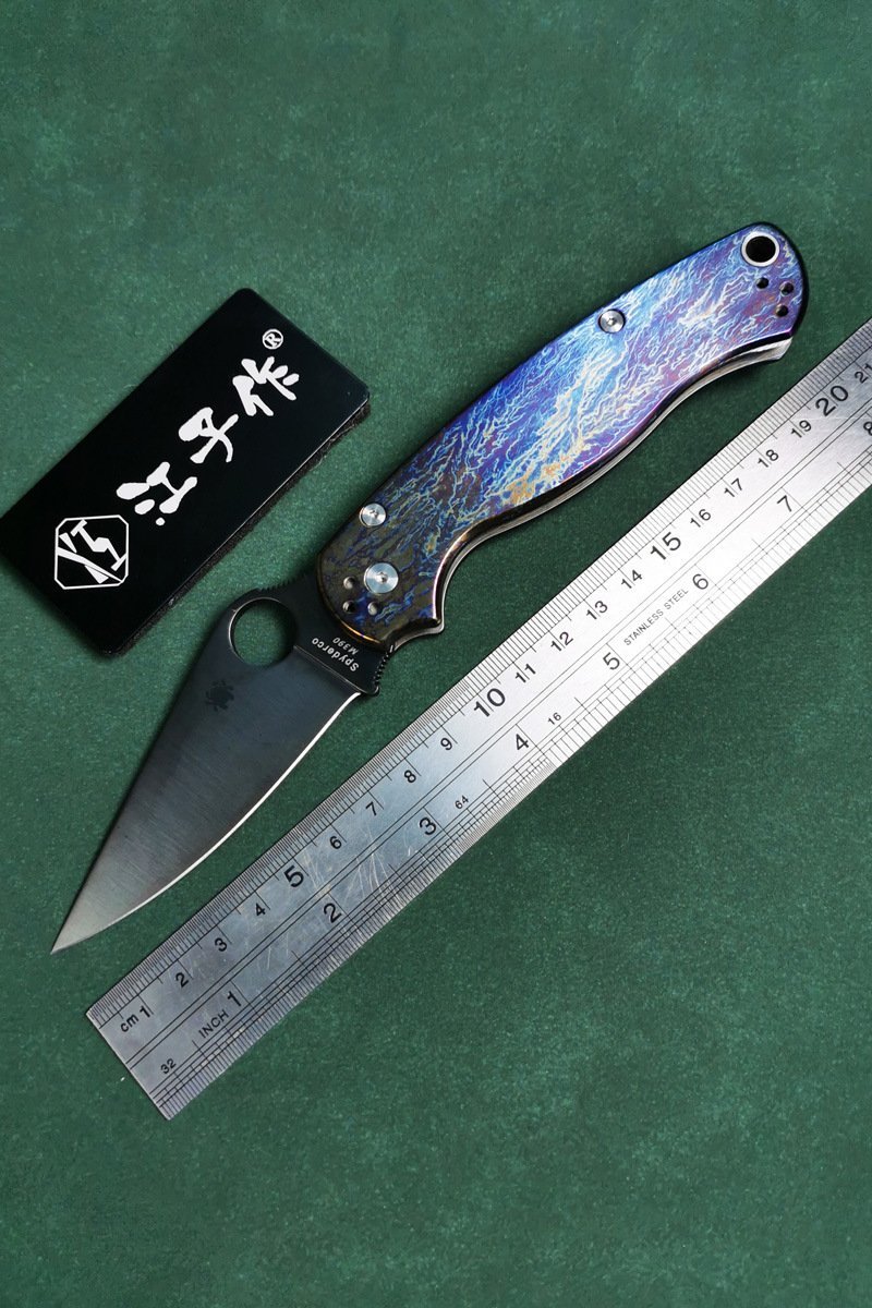 38514b7b-cec9-4c6a-91de-84e1fe35c8a2.jpeg Spider C81 M390 Titanium Alloy Handle SF Express Folding Knife