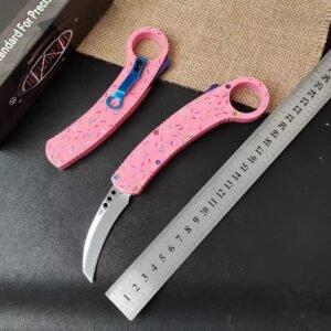Microtech Red Raptor OTF Karambit Donut Edition