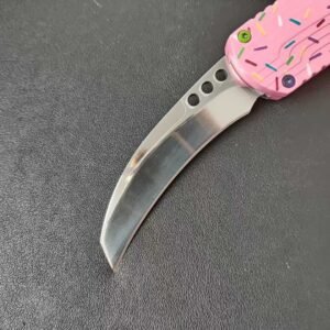 Microtech Red Raptor OTF Karambit Donut Edition