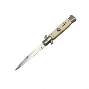 8.75 Inch Italian Stiletto Knife – Osseous Handle Flick Knife