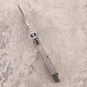 The Advancer Is A Stone Wash, Concave Grinding, Titanium Handle Folding Knife