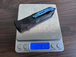 Zinc Handle UT70 Blue Titanium Damascus OTF Knife