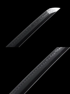 Black Dragon Wave Samurai Fixed Blade Knife