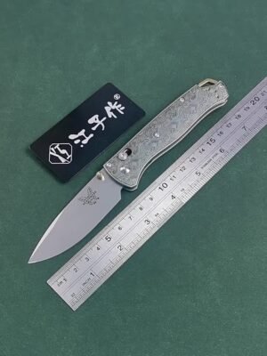Butterfly 535 M390 Stone Wash Blade Titanium Laser Shank SF