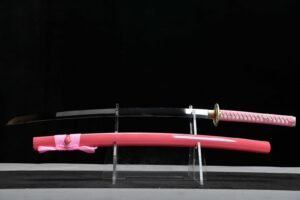 Pink Mirrored Samurai Fierce Dragon 26-inch Fixed Blade Knife