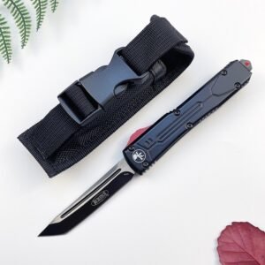 Zinc-handle Microtech Bounty Hunter Black OTF Knife