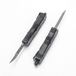 Micro-tech Minilong Damascus OTF Knife