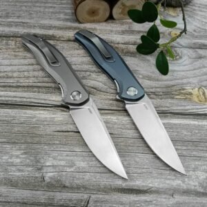 Bear Head Star Titanium Alloy Handle Folding Knife
