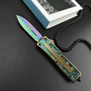 Colored Titanium Baobei Scarab Double-edged OTF OTF Knife