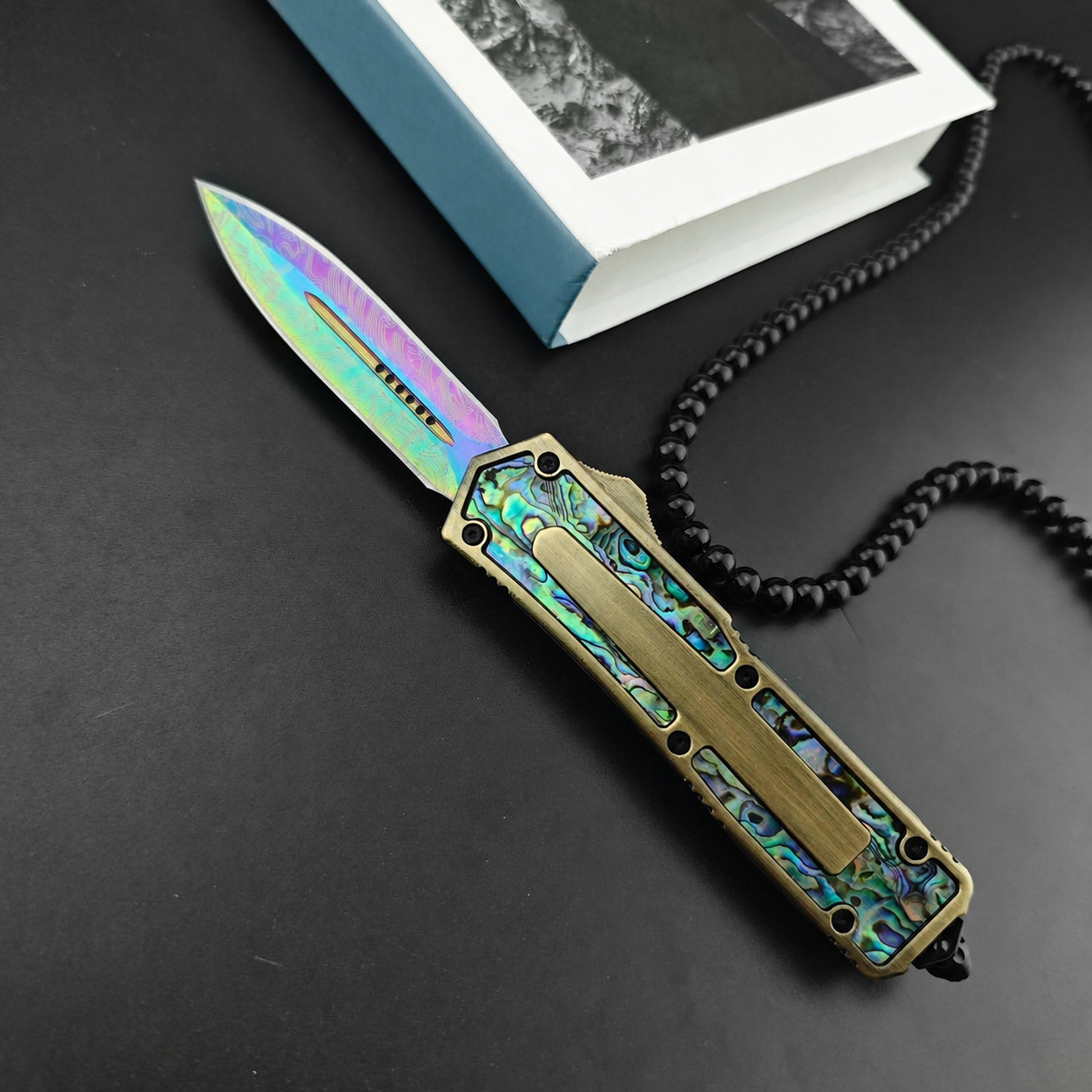 49539-main-clean Colored Titanium Baobei Scarab Double-edged OTF OTF Knife
